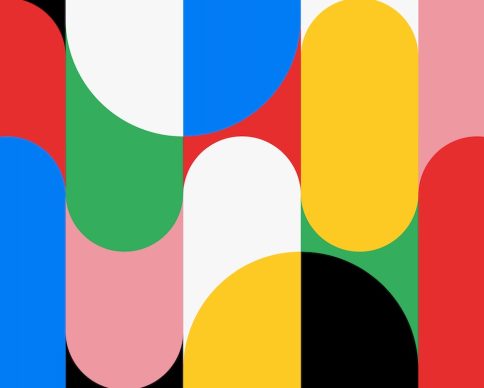 Bauhaus background wallpaper, colorful primary color vector