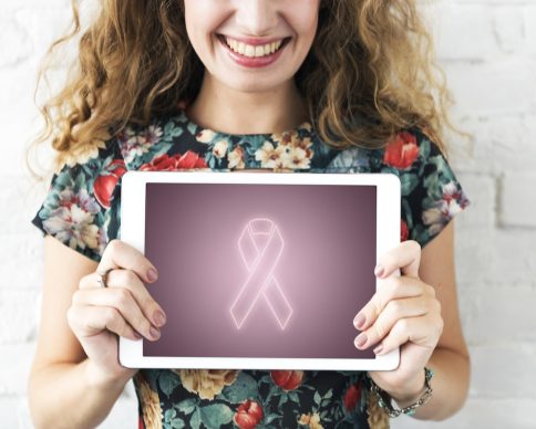 Breast Cancer Support Fight Care Hope Graphic Concept