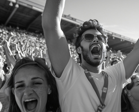 monochrome-soccer-fans-cheering